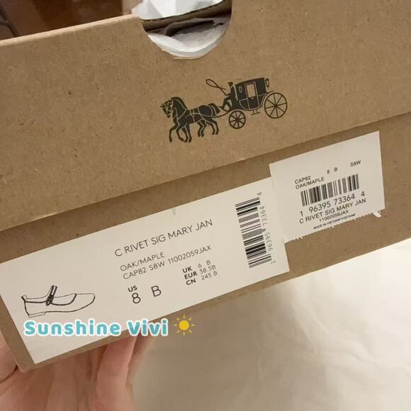 NEW Coach C Rivet Mary Jane In Signature Jacquard Oak/Maple CAP82 us 8 - Picture 13 of 13